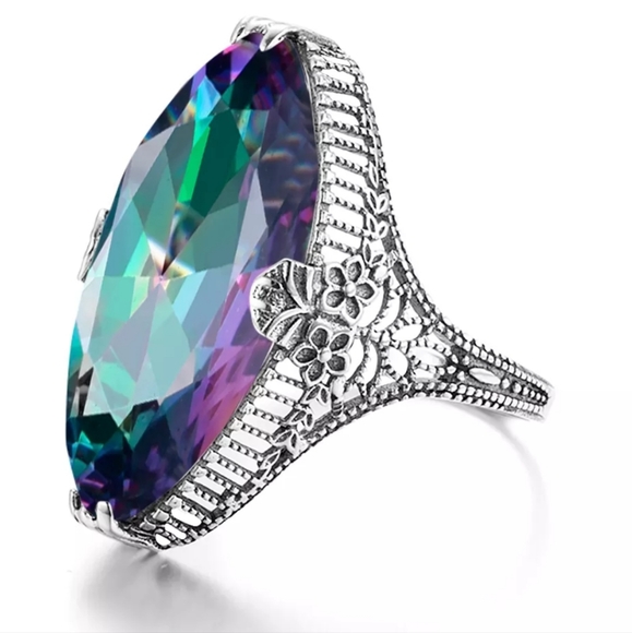 Mystic Topaz Marquize, STONE. 925 ST SLV - Picture 5 of 7